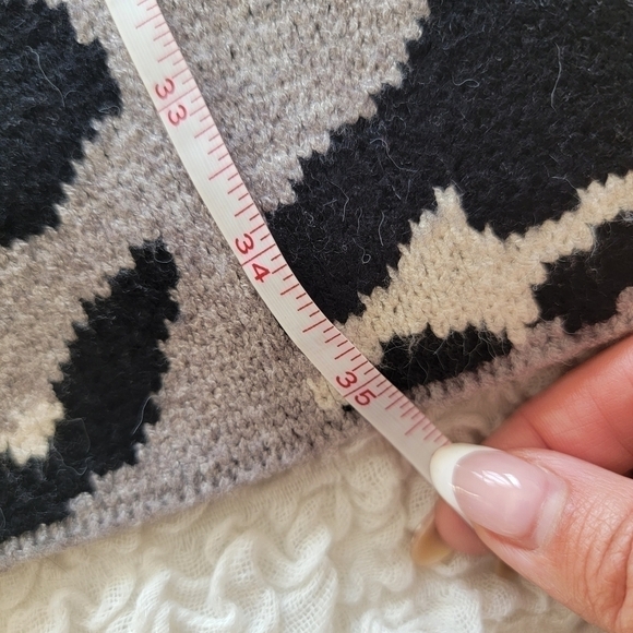 Open Front Grey Leopard Pocket Long Hooded Cardigan Size L Large - Picture 7 of 13